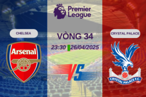 Nhận định trận đấu Arsenal vs Crystal Palace lúc 02:00 ngày 24/04